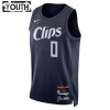 NBA Børn Trøje Los Angeles Clippers Russell Westbrook 2023-24 Nike City Edition Navy Swingman